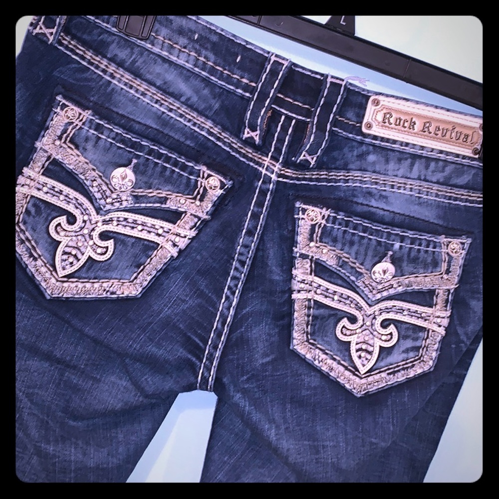 Rock Revival bling cropped jeans Size 29